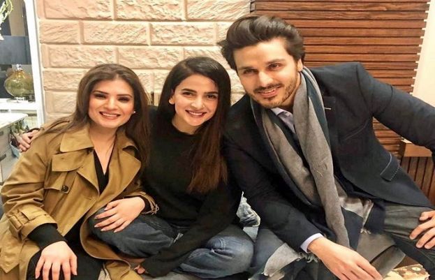 Actor Ahsan Khan with other pakistani actresses