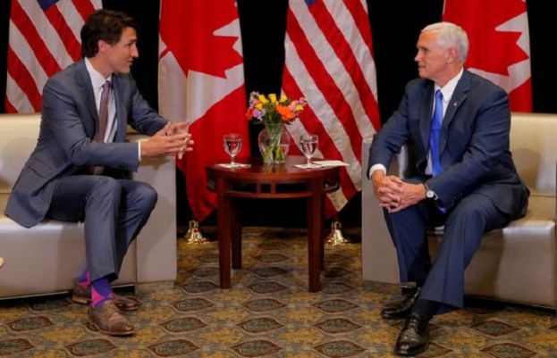 Canada's Trudeau, U.S. VP Pence meet to talk trade, China and Venezuela