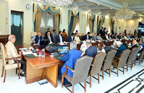 PM Shehbaz Sharif chairs a review meeting on Pak-China cooperation at PM House.