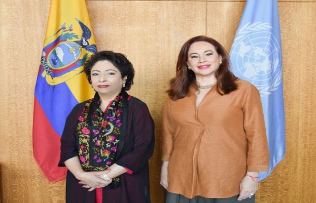Pakistan's ambassador Maleeha Lodhi met President of United Nations General Assembly Maria Fernanda Espinosa