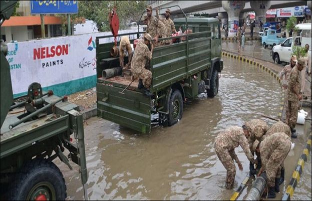 rescue operation in rain-affected areas