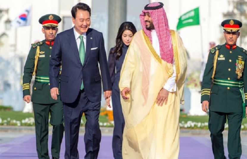 جنوبی کوریا کے صدر کی سعودی ولی عہد شہزادہ محمد بن سلمان سے ملاقات